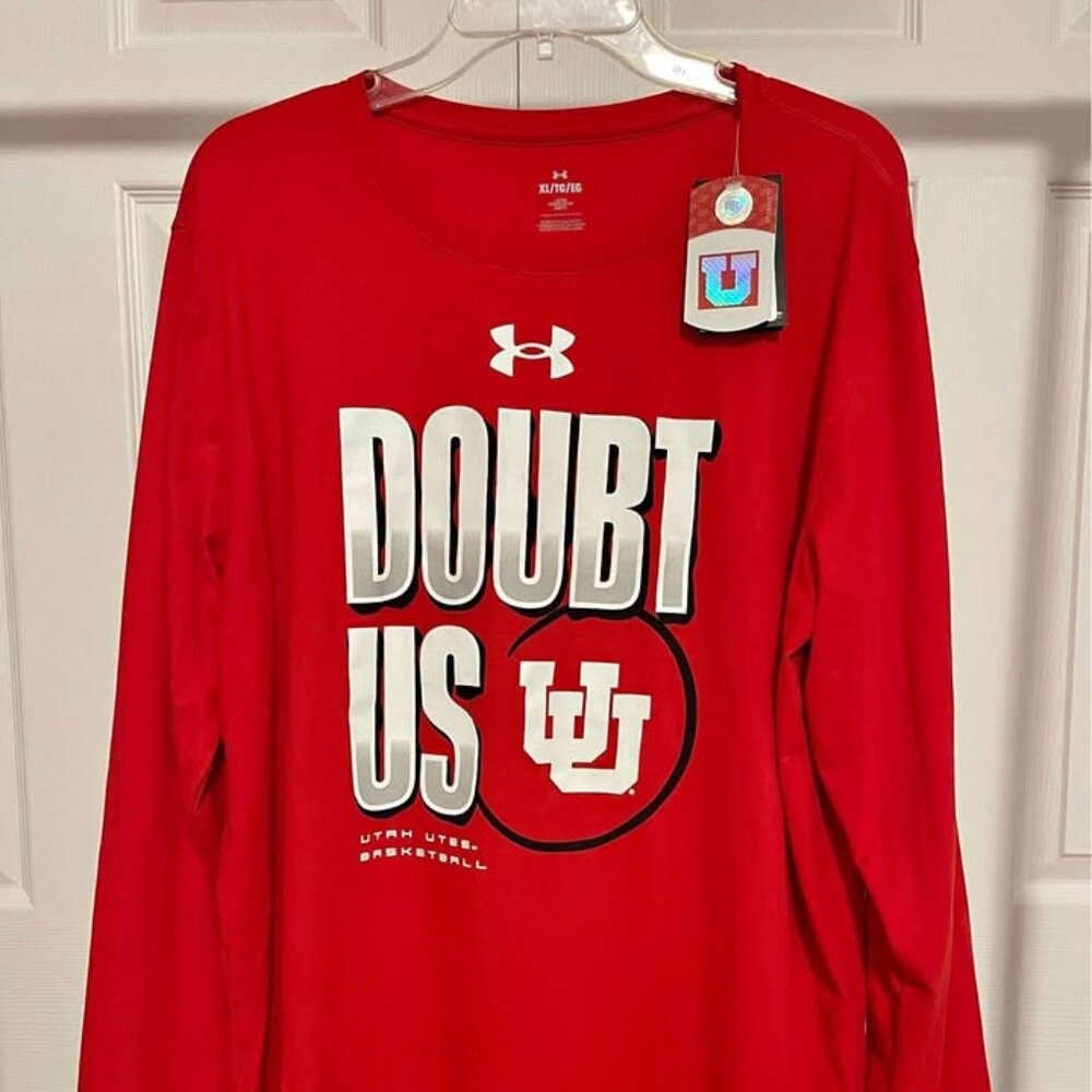 NWT size Extra Large Under Armour Utah Utes Doubt Us Long Sleeve T-Shirt